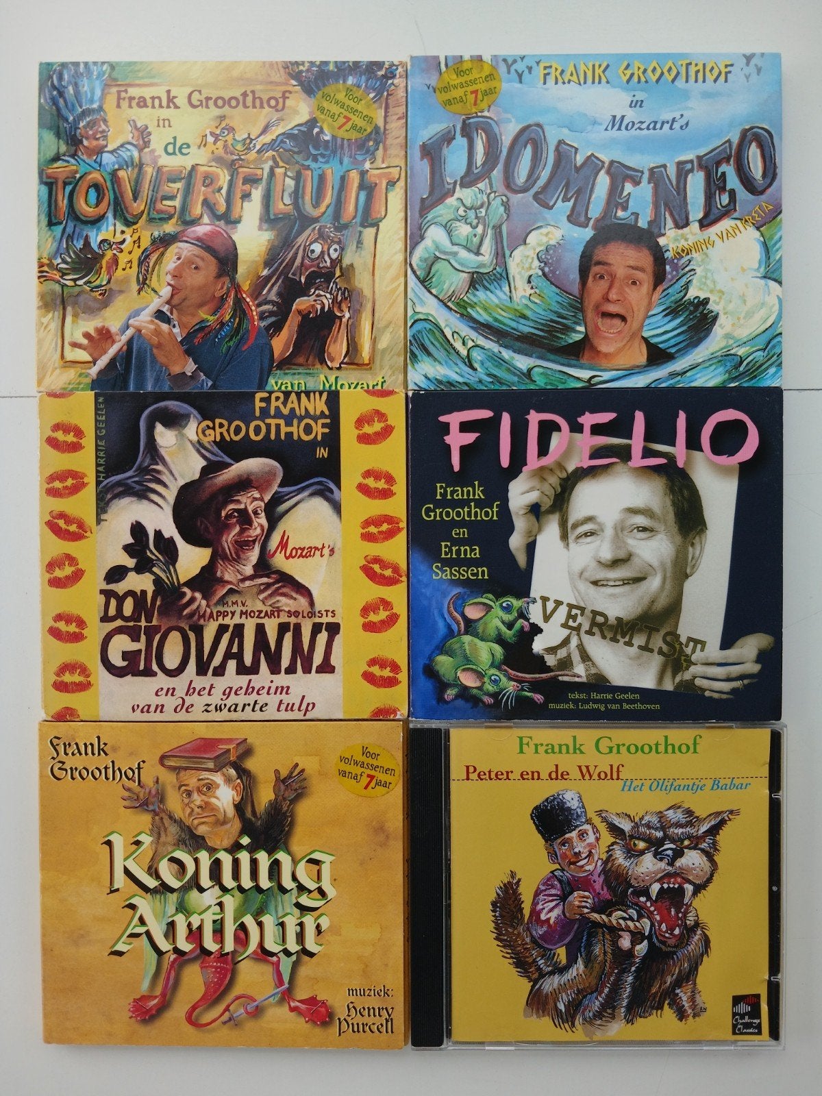 6x Luisterboek Frank Groothof oa. Fidelio, Don Giovanni, Ophalen of Verzenden, Frank Groothof, Cd, Kind
