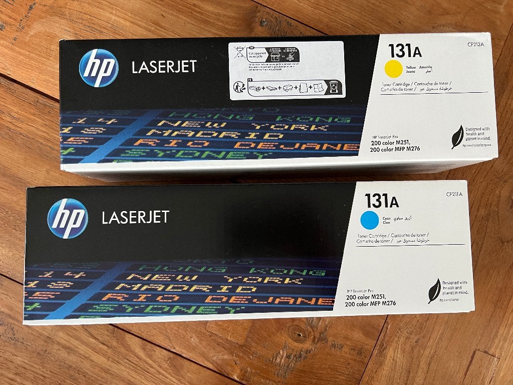 HP laserjet toner cartridge CYAN en YELLOW 131A - NIEUW!!, Computers en Software, Printerbenodigdheden, Ophalen of Verzenden, Nieuw