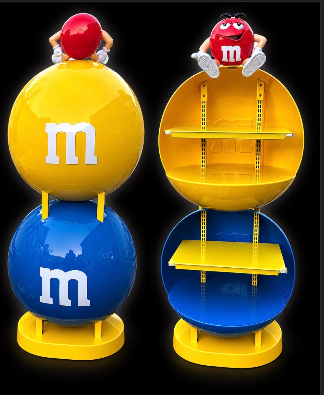 Unieke zeldzame gave m&m kast, Ophalen, Reclamebord, ., Zo goed als nieuw
