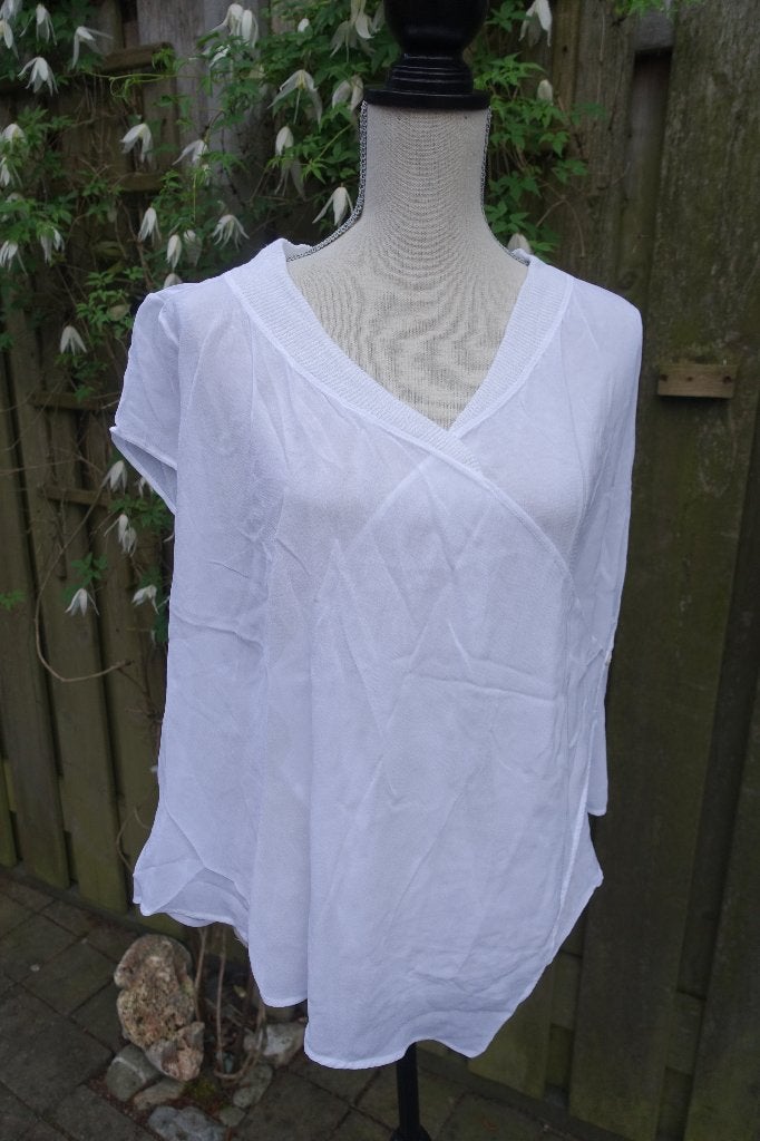 hagelwitte top van Transit mt XL, Kleding | Dames, Wit, Maat 46/48 (XL) of groter, Zo goed als nieuw, Korte mouw
