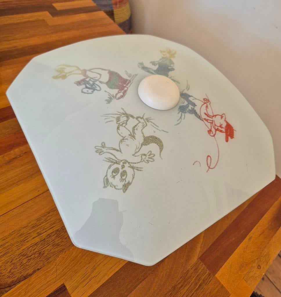 Vintage Plafondlamp met Tom Poes jaren '50/'60, Ophalen of Verzenden, Gebruikt