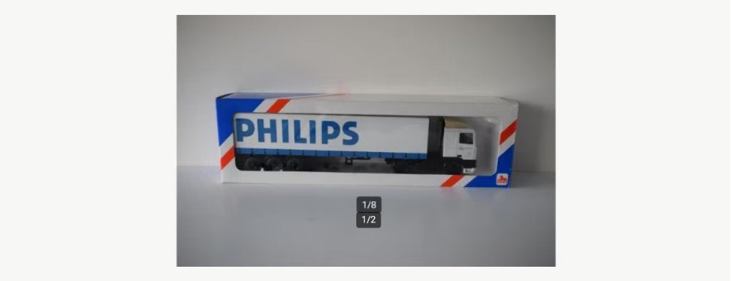 Nieuw: 1:50 Lion Toys DAF 95 4900 Ati PHILIPS met Oplegger., Ophalen, Nieuw, Bus of Vrachtwagen, Lion Toys