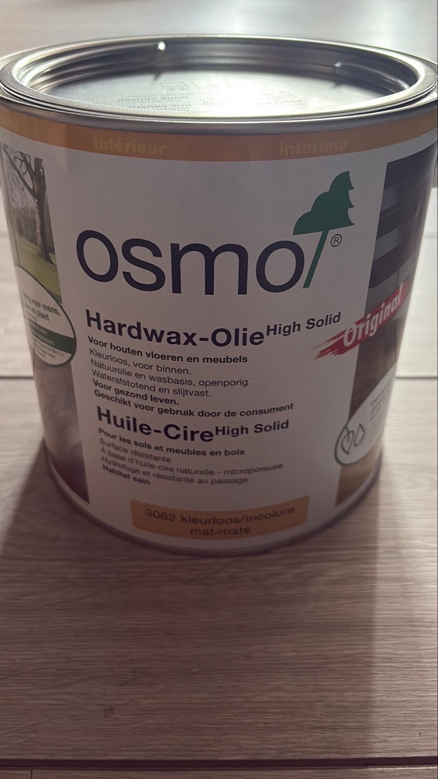 Nieuwe blikken Osmo Hardwax-Olie 3062 kleurloos mat, Doe-het-zelf en Verbouw, Verf, Beits en Lak, Nieuw, Beits, Minder dan 5 liter