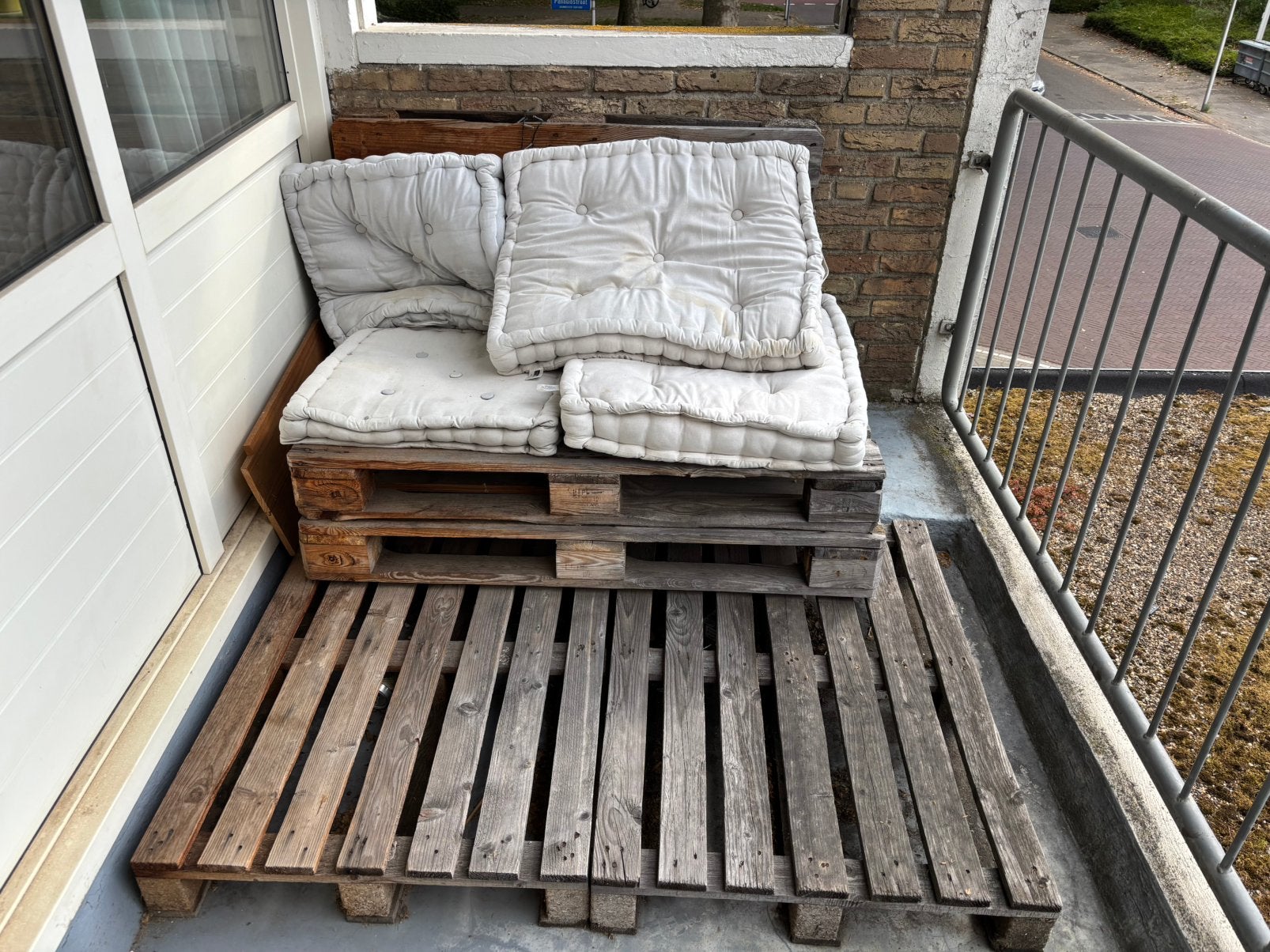 Pallet bank tuin, Tuin en Terras, Ophalen, Gebruikt, Hout
