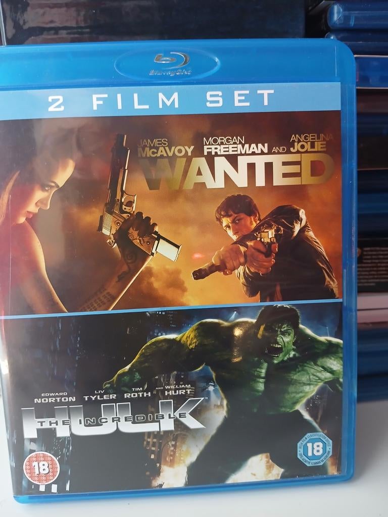Wanted + The Incredible Hulk 2 disc Blu-ray, Cd's en Dvd's, Blu-ray, Ophalen of Verzenden, Gebruikt