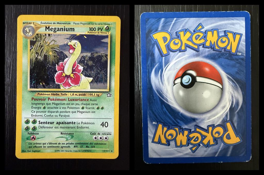 Meganium 11/111 Neo Genesis French Good, Hobby en Vrije tijd, Verzamelkaartspellen | Pokémon, Ophalen of Verzenden, Zo goed als nieuw