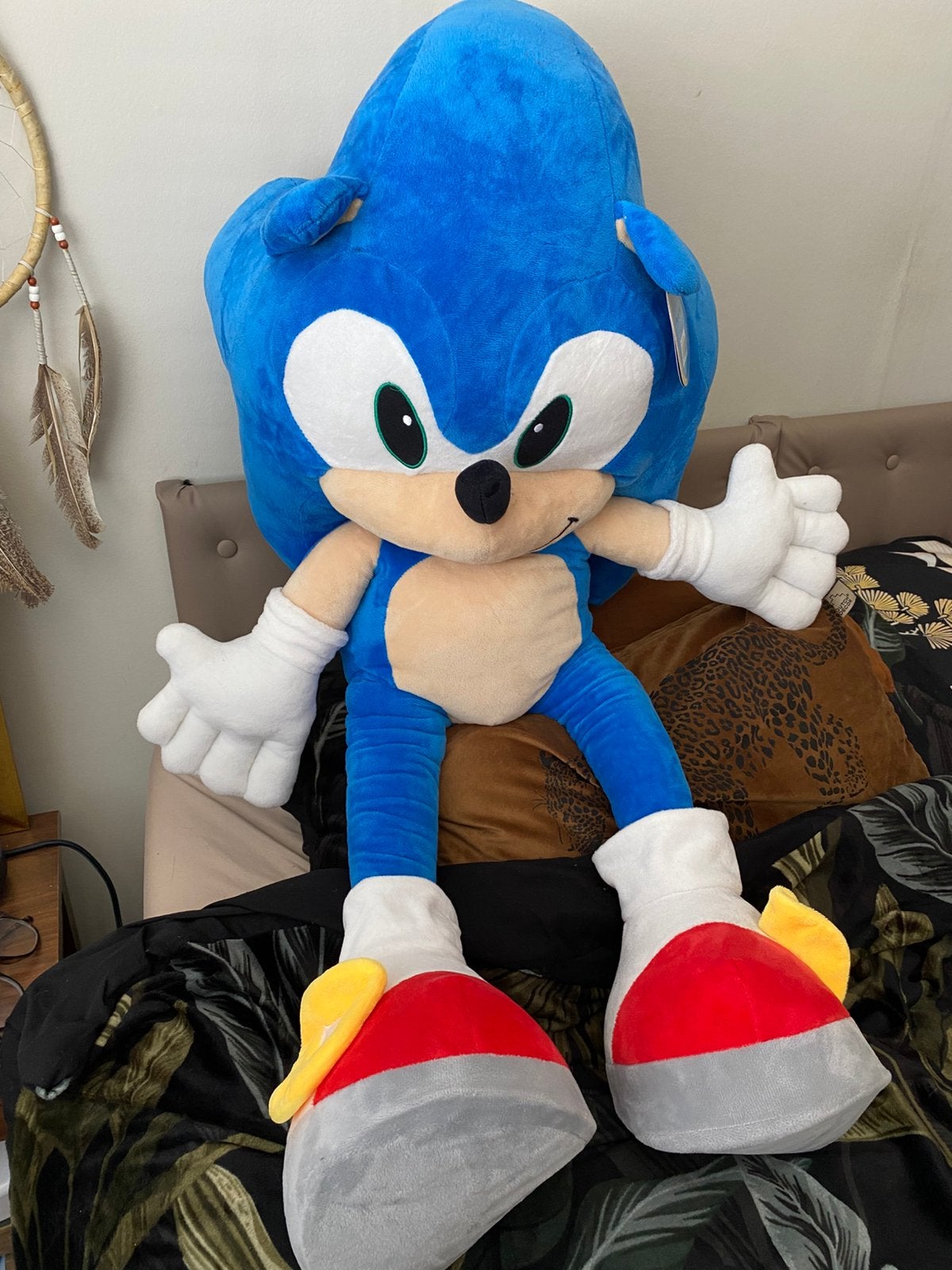 Grote Sonic, Kinderen en Baby's, Speelgoed | Knuffels en Pluche, Ophalen, Zo goed als nieuw, Overige typen