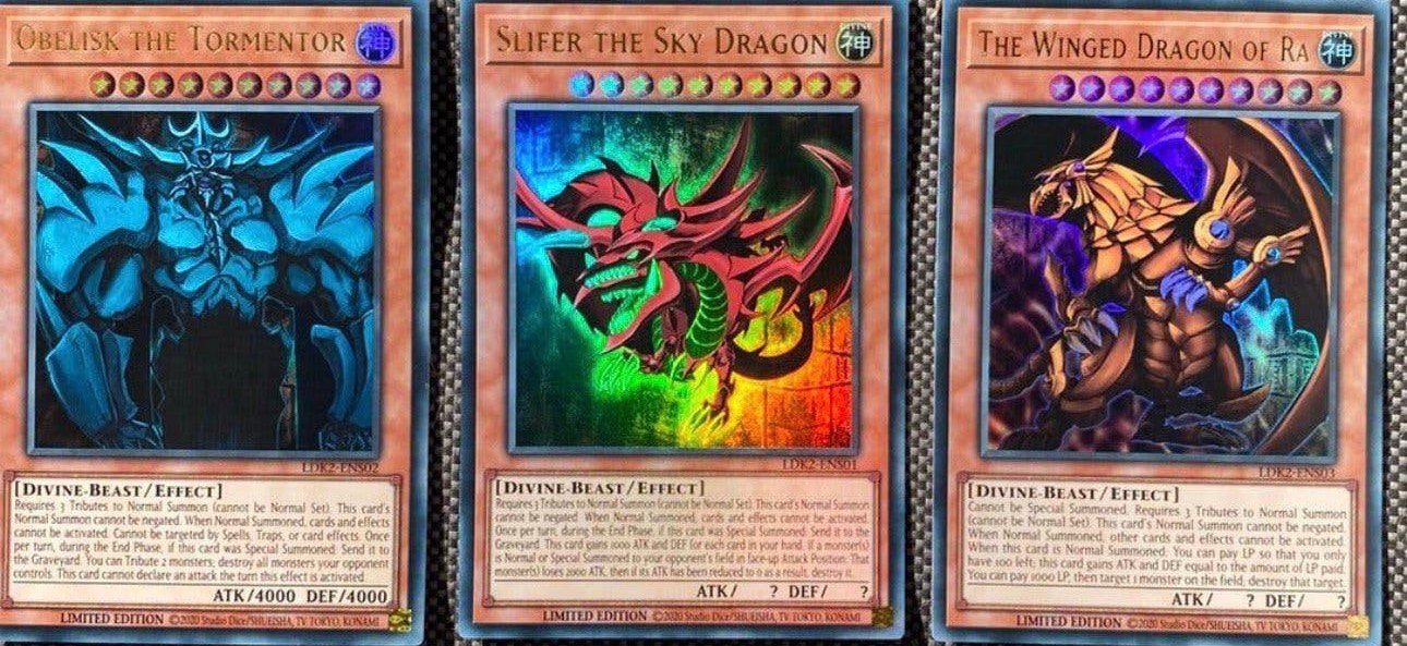 Yu-Gi-Oh! Legendary Egyptian God Card Set Mint -Near Mint !, Hobby en Vrije tijd, Ophalen of Verzenden, Zo goed als nieuw, Meerdere kaarten