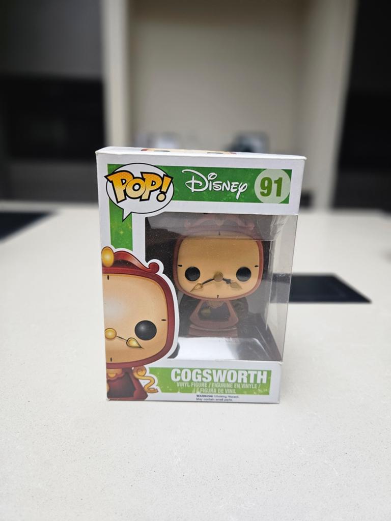 Funko Pop! Disney: Beauty and the Beast - Cogsworth #91, Verzamelen, Disney, Ophalen of Verzenden, Assepoester of Belle, Zo goed als nieuw