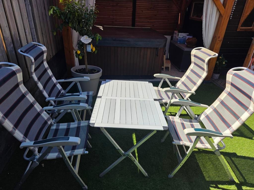 Campingset: 4 Campart Travel stoelen en tafel, Ophalen of Verzenden, Gebruikt, Campingstoel