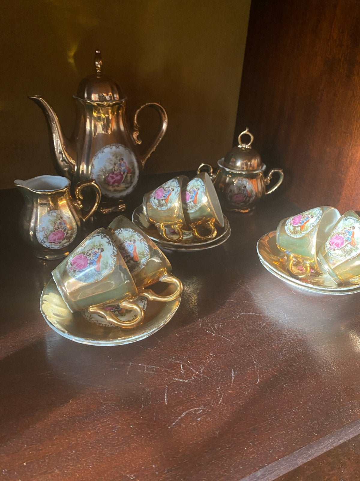 Antiek Porseleinen Koffie-/Theeservies OZC China, Ophalen