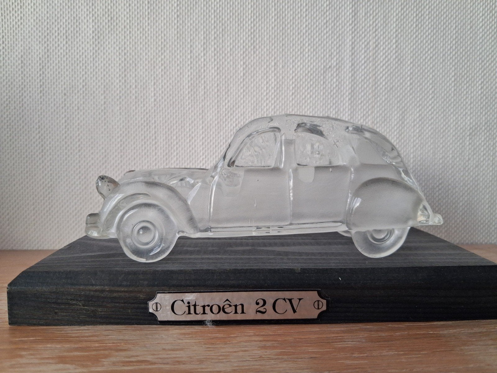 Citroen 2cv van glas.modelauto., Hobby en Vrije tijd, Ophalen of Verzenden, Zo goed als nieuw, Auto, Overige merken
