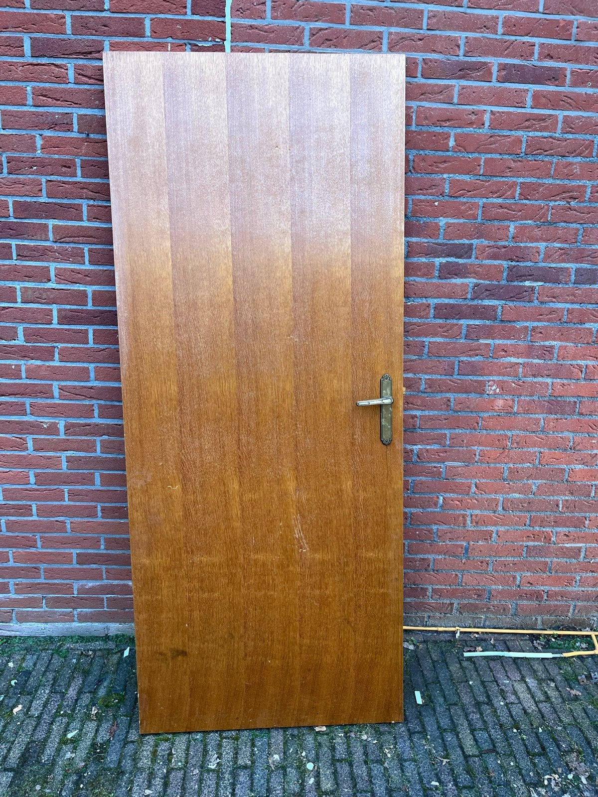 Houten binnendeur met klink - Gebruikt, Ophalen, Gebruikt, 80 tot 100 cm, Binnendeur