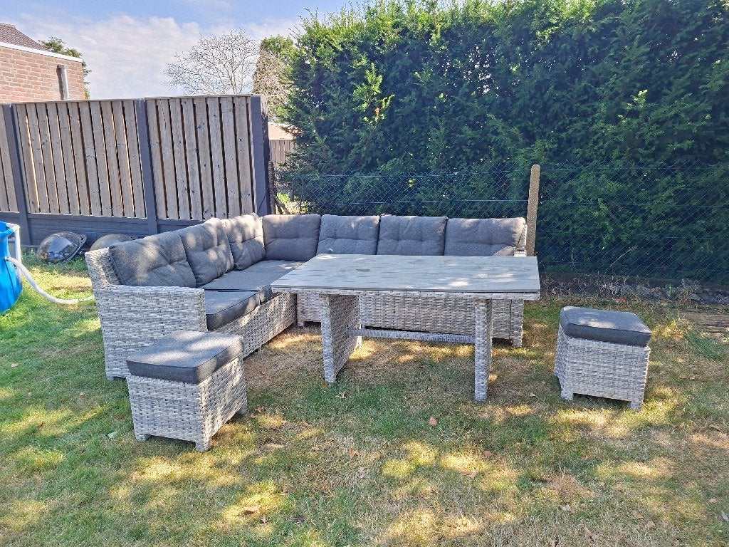 Lounge set, Ophalen, Gebruikt, Rotan, 6 zitplaatsen