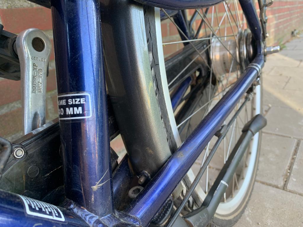 Giant Free Rider damesfiets, 50 cm frame, blauw, Ophalen, Gebruikt, Velgrem, 47 tot 50 cm
