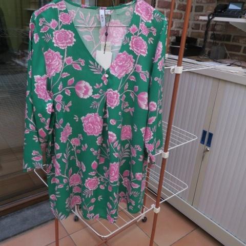 Blouse nieuw groen roze Ciso mt mt 42, Kleding | Dames, Overige kleuren, Maat 42/44 (L), Nieuw, Ciso