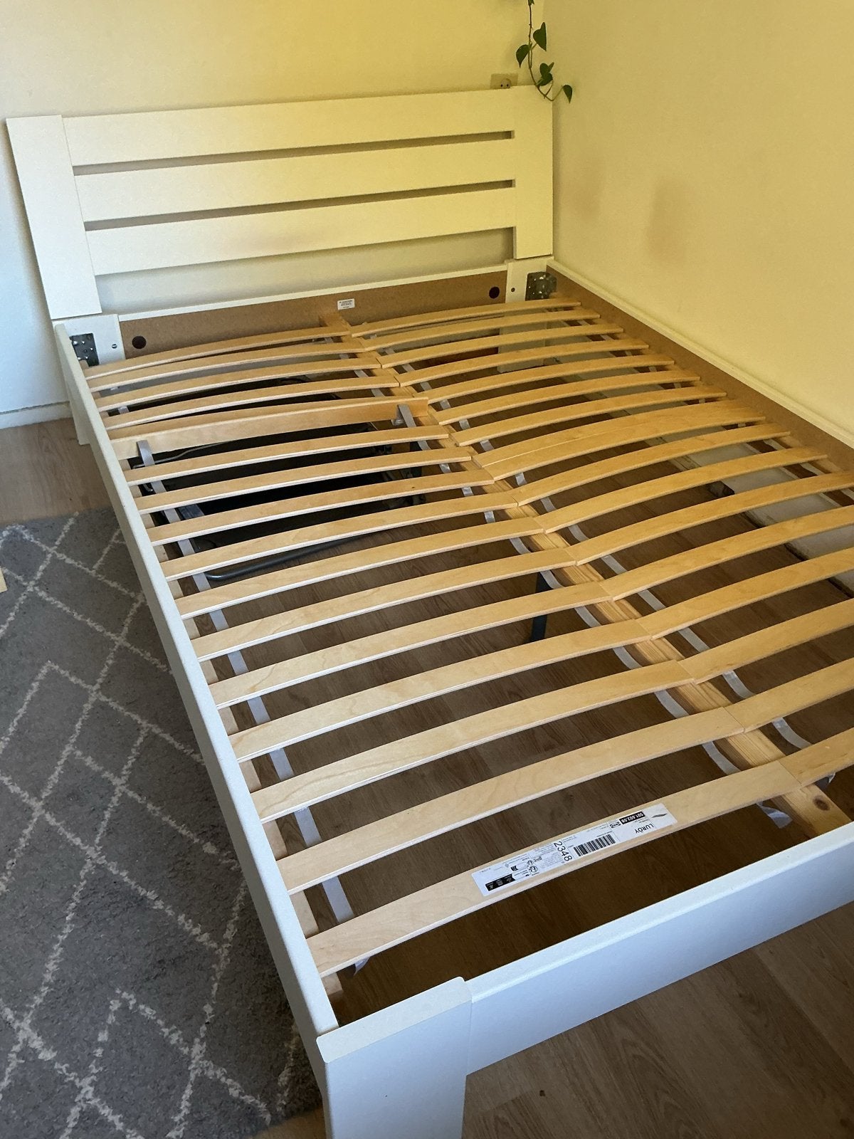 Ikea bed wit 140 x 200 cm, Ophalen, Gebruikt, Wit, Tweepersoons