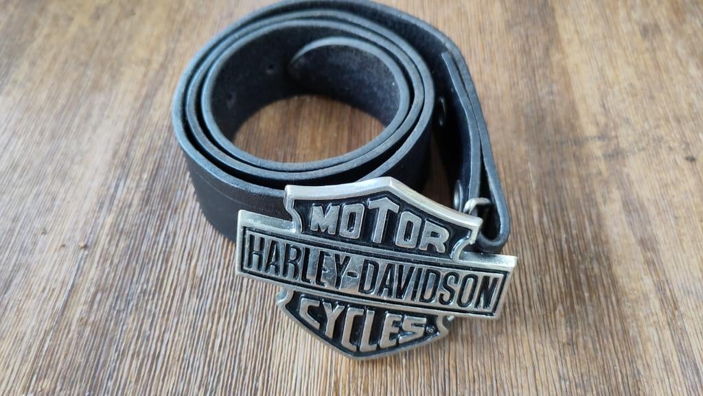 Harley Davidson Baron Solid Brass H302 gesp met riem vintage, Kleding | Heren, 95 tot 105 cm, Ophalen of Verzenden, Harley Davidson
