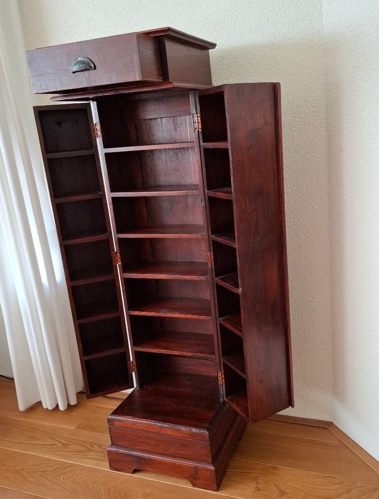 CD kast / Opbergkast / Vakkenkast / Buffetkast teakhout, Ophalen, Gebruikt