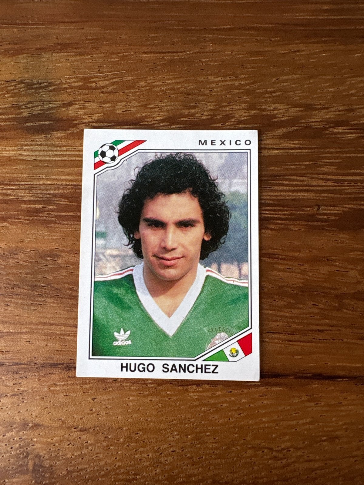 Voetbalplaatje Hugo Sanchez Mexico 1986 Panini, Ophalen of Verzenden, Zo goed als nieuw, Stickers en Plaatjes