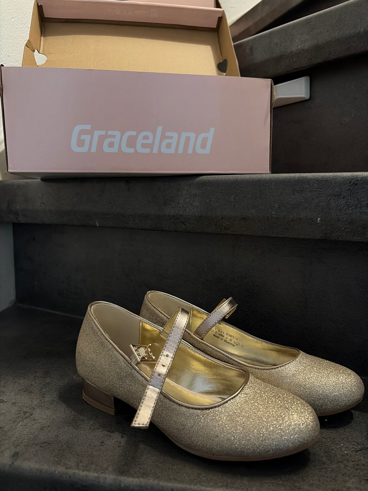 Gouden Graceland ballerina's, maat 31, Kleding | Dames, Schoenen, Ophalen, Zo goed als nieuw, Overige kleuren, Ballerina's