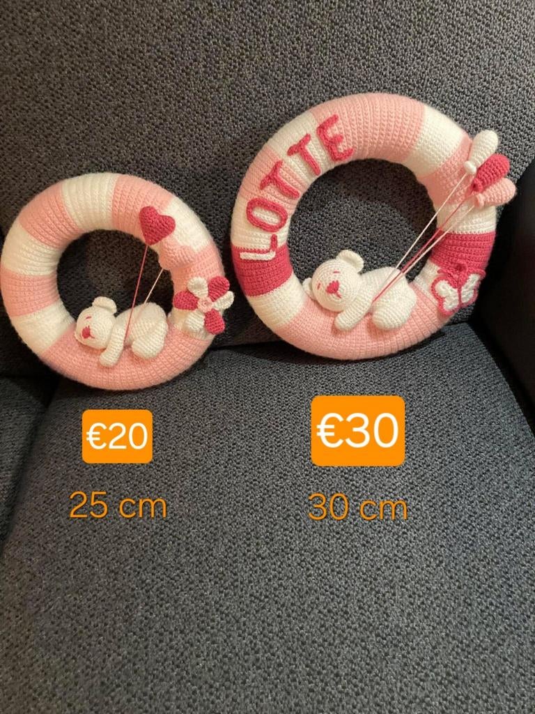 Gehaakte krans met naam, Ophalen of Verzenden, Nieuw