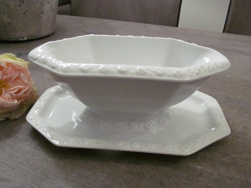 Rosenthal Maria Weiss Sauskom met Vaste Onderschotel, Huis en Inrichting, Overige merken, Keramiek, Ophalen of Verzenden, Zo goed als nieuw