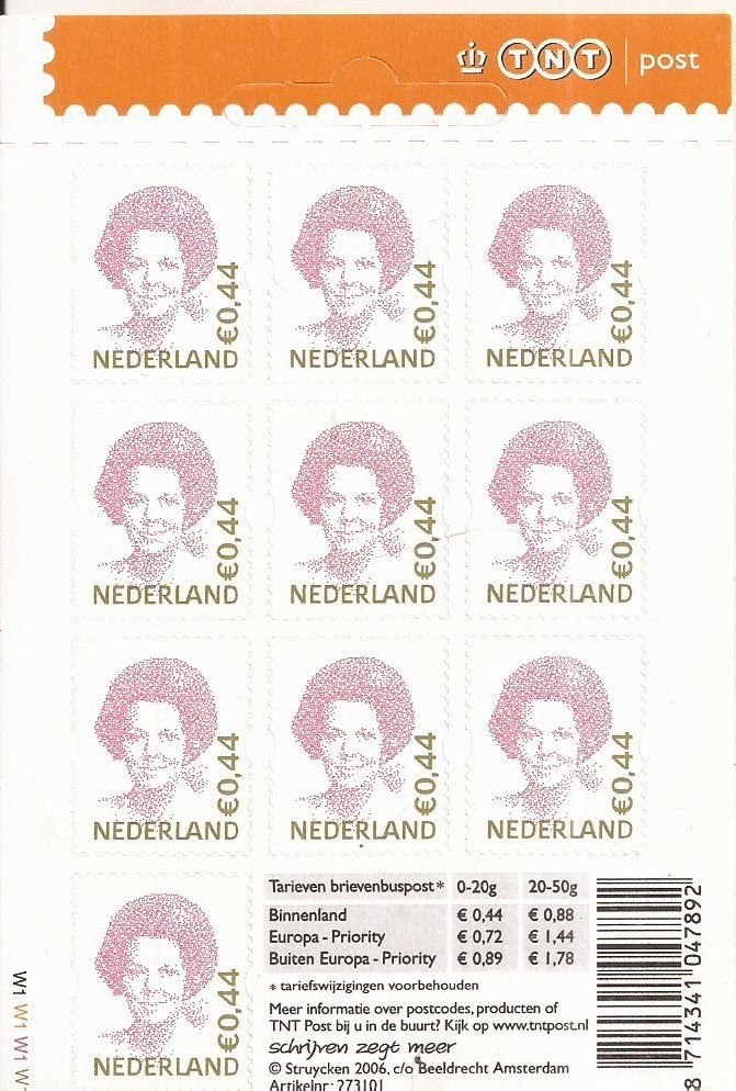 Koningin Beatrix (TNT) 10 x € 0,44 2006, Postzegels en Munten, Postzegels | Nederland, Ophalen of Verzenden, Na 1940, Postfris