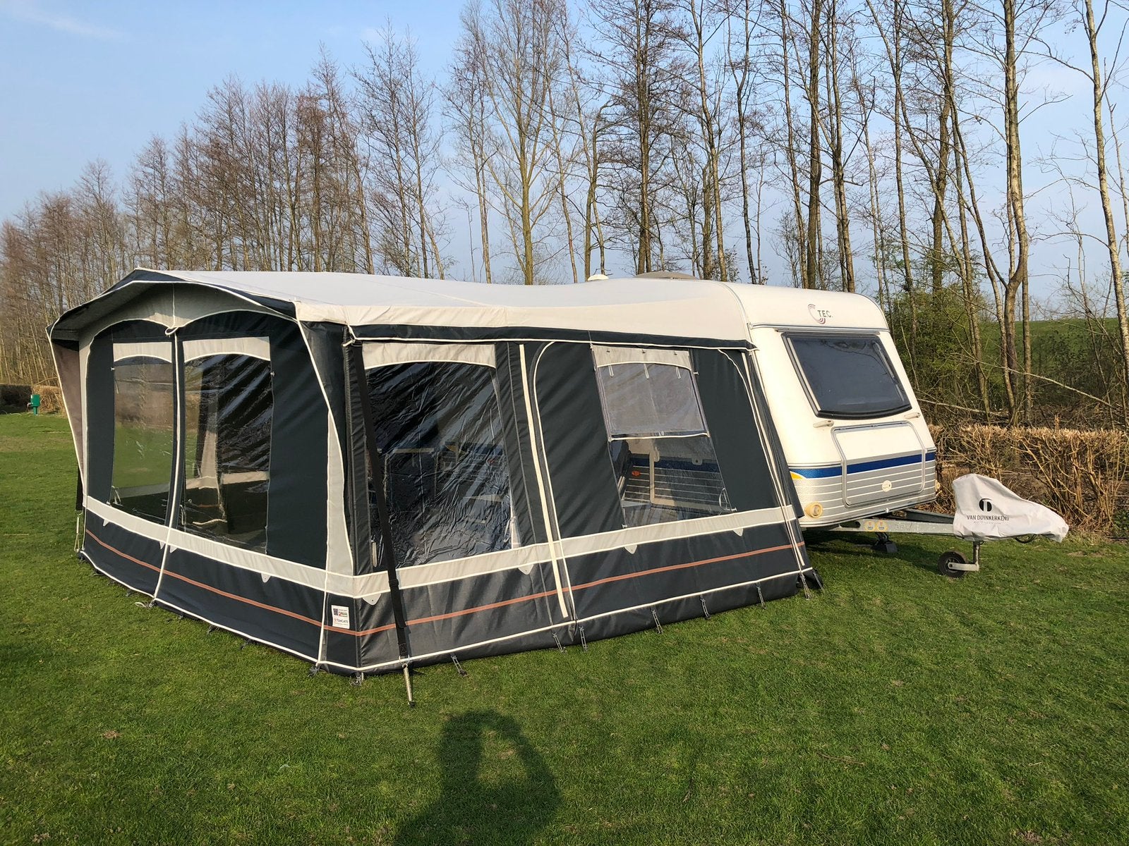 Dorema voortent maat 9 met slaapcabine, Caravans en Kamperen, Ophalen, Zo goed als nieuw, Ten Cate All Season 200g/m2, Dorema
