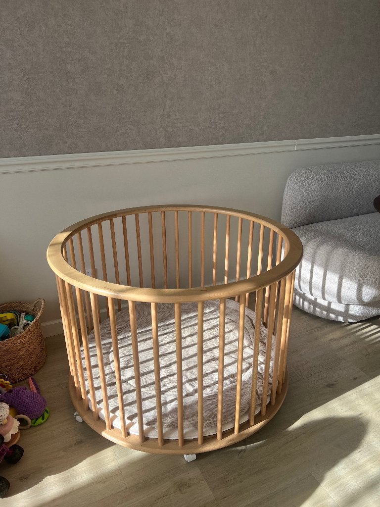 Bopita box rond inclusief matras en kleed, Ophalen, Zo goed als nieuw, Rond, In hoogte verstelbaar