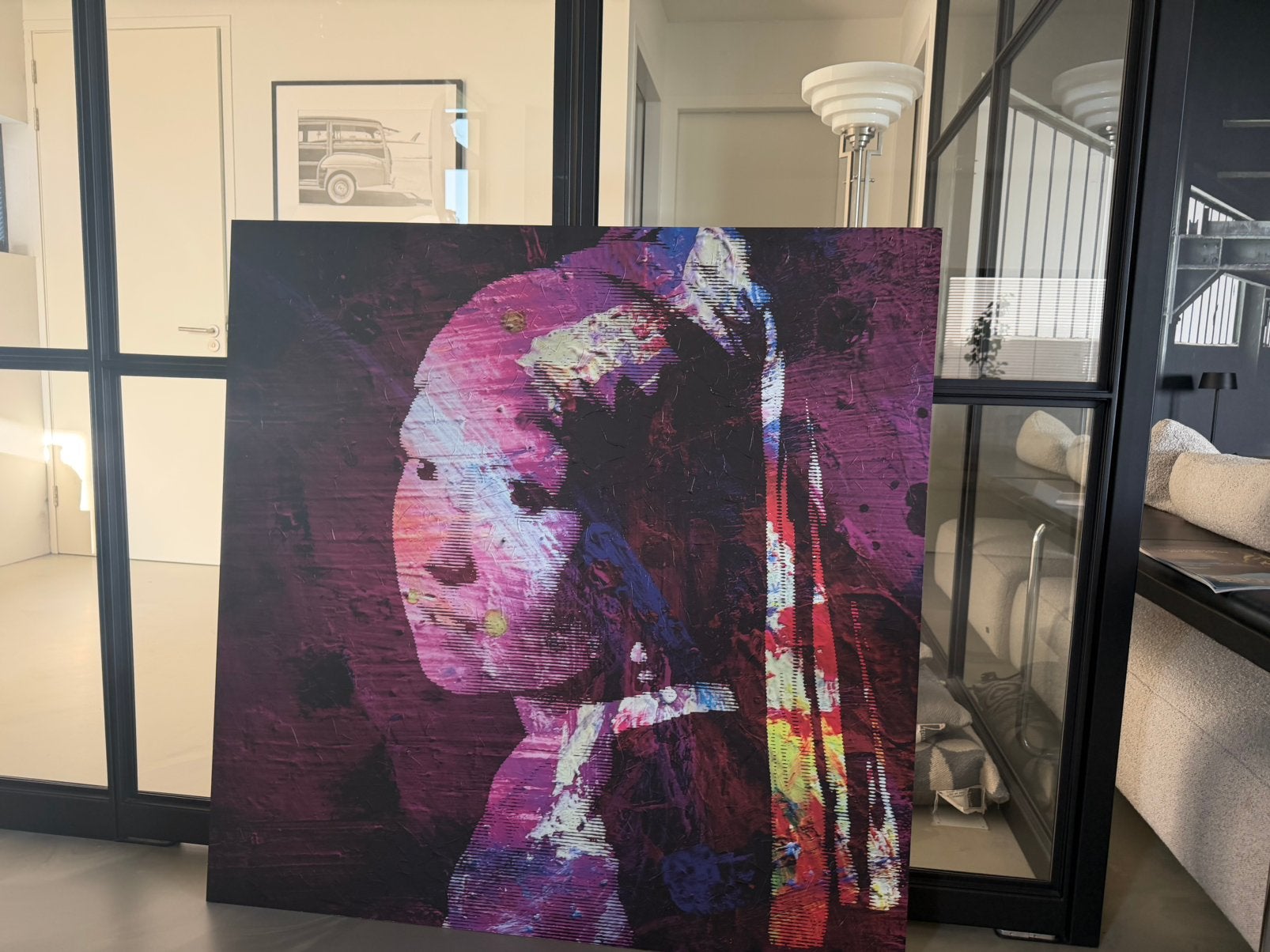 Schilderij meisje me de parel, Antiek en Kunst, Kunst | Schilderijen | Abstract, Ophalen