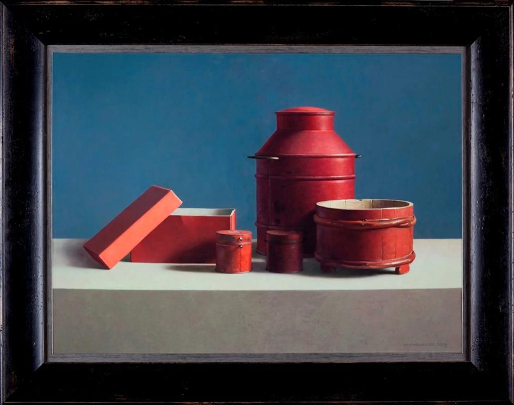 GEZOCHT: Henk Helmantel Giclee - Compositie in rood, wit en, Ophalen of Verzenden