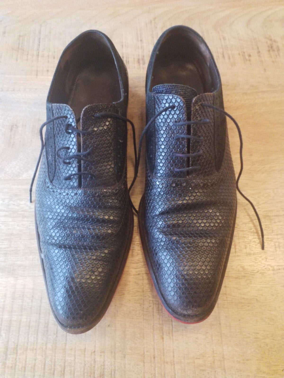 Stijlvolle schoenen met Slangenprint, Floris maat 43, Verzenden, Zwart, Floris van Bommel, Gedragen