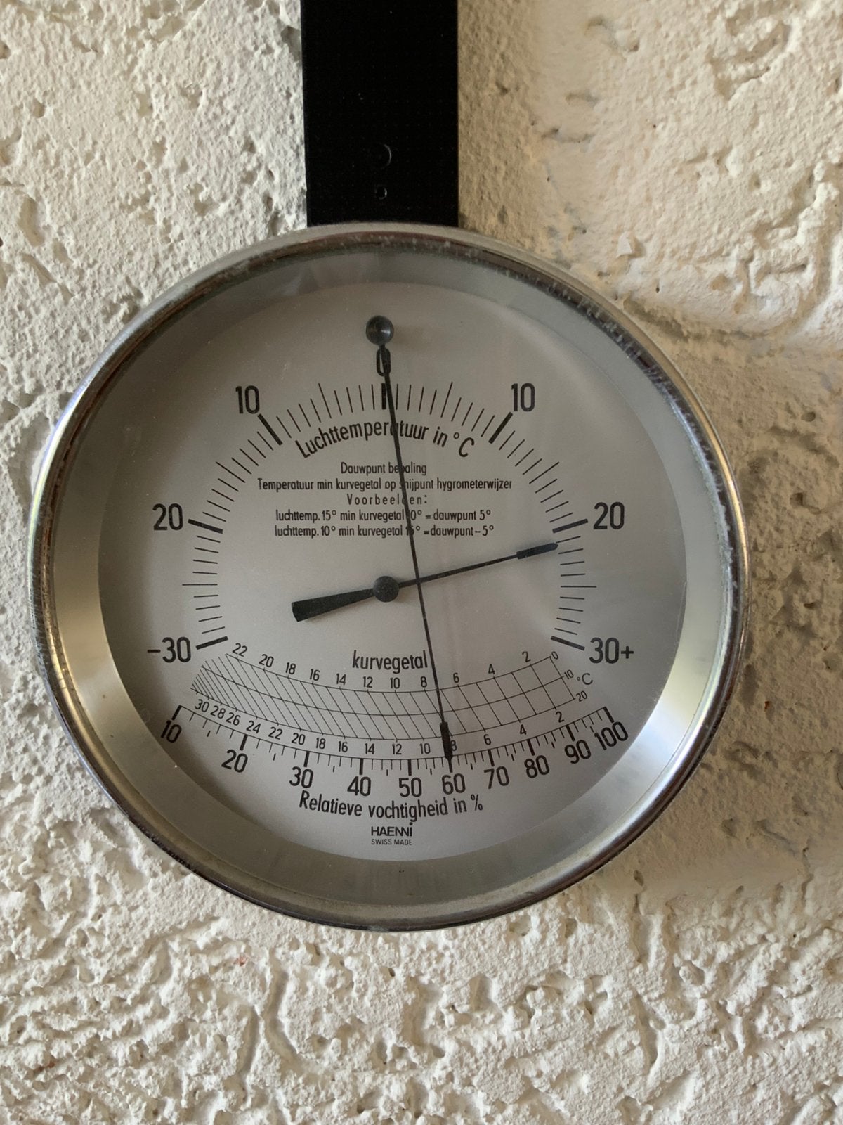 Haenni Swiss Dauwpunt Bepaling Meter Temperatuur Hygrometer, Ophalen of Verzenden, Zo goed als nieuw