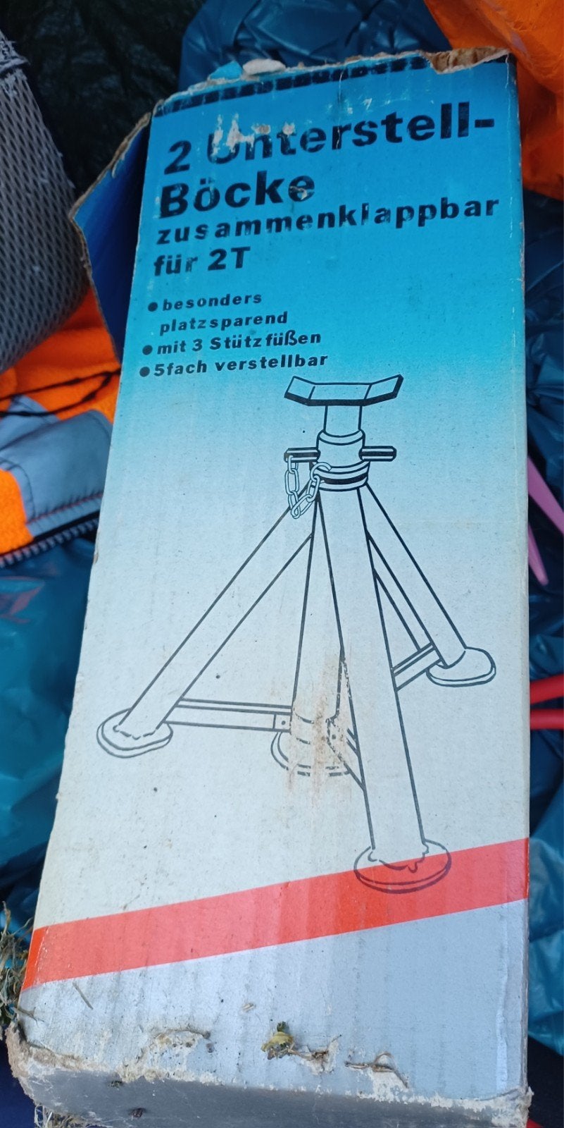asssteun 2 x driepoot inklapbaar. hoogte 36,5 cm, Auto diversen, Ophalen of Verzenden