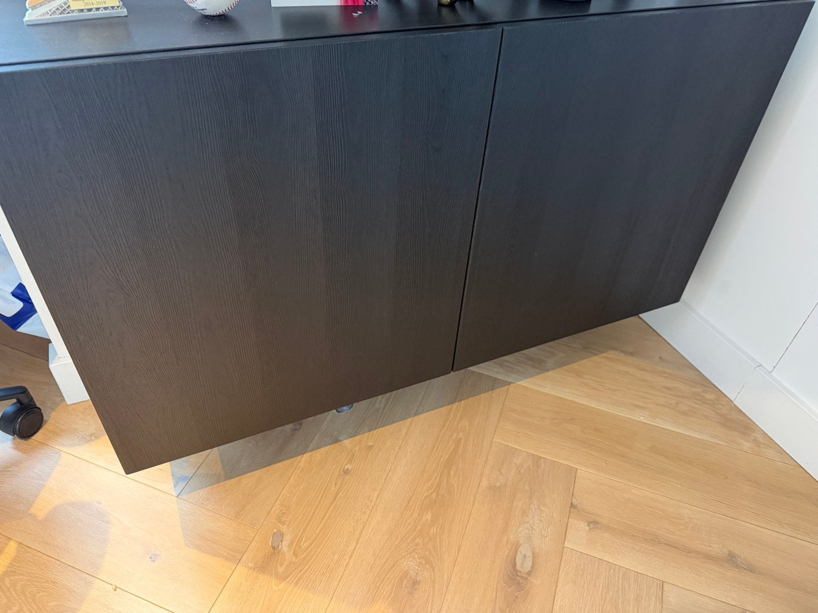 Eikenfineer Kast 120x40x65 cm met 2 Deuren, Ophalen, 100 tot 150 cm, Eikenhout, Zo goed als nieuw