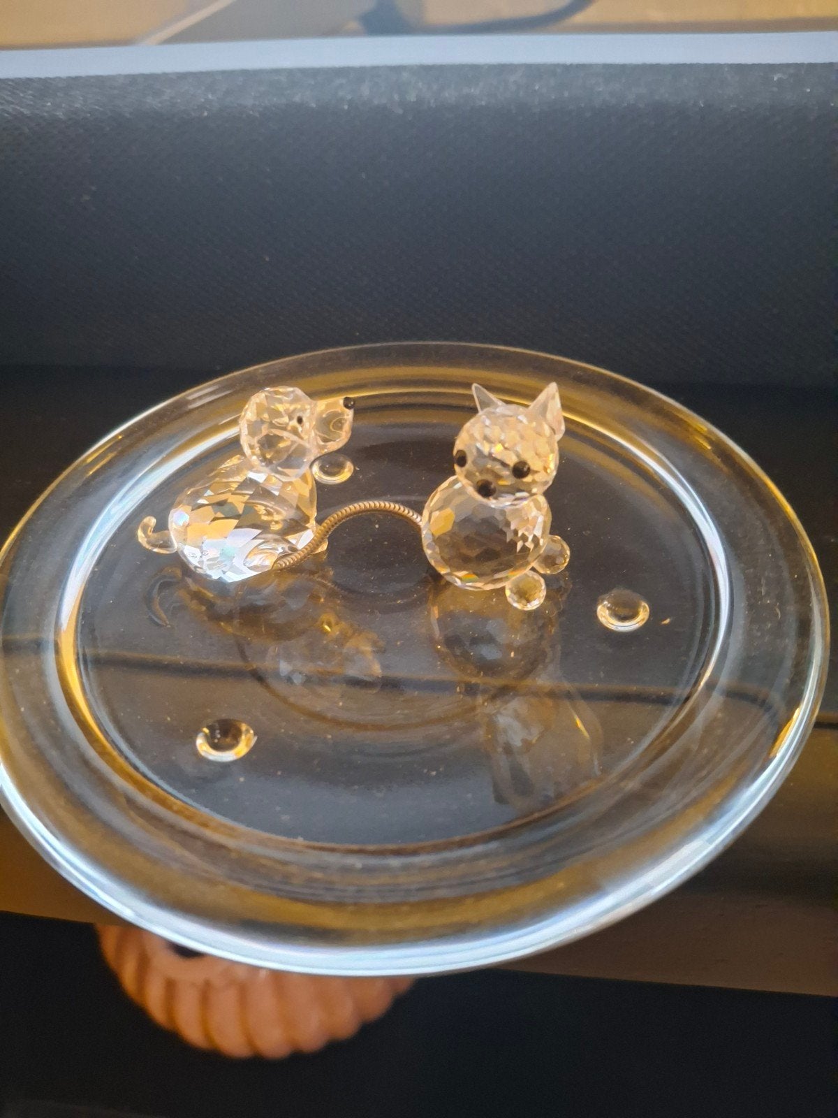 Swarovski Kristal Hond en Kat op Schaal, Ophalen of Verzenden, Zo goed als nieuw