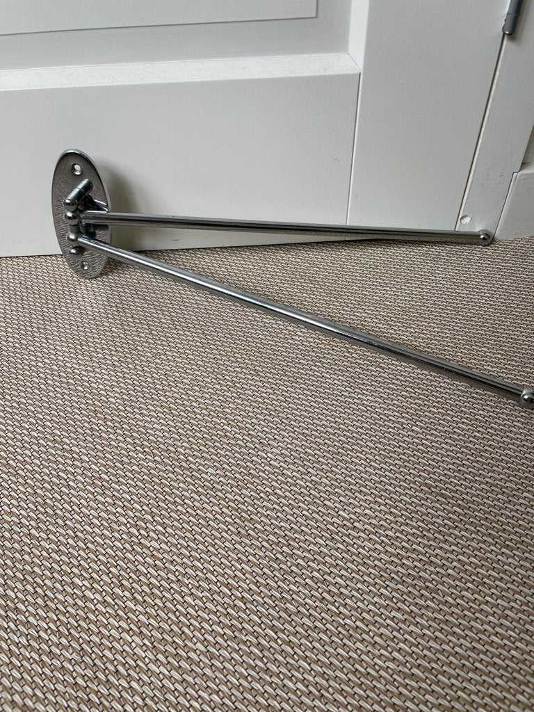 Vintage wand handdoekhanger handdoekstang chroom, Ophalen of Verzenden