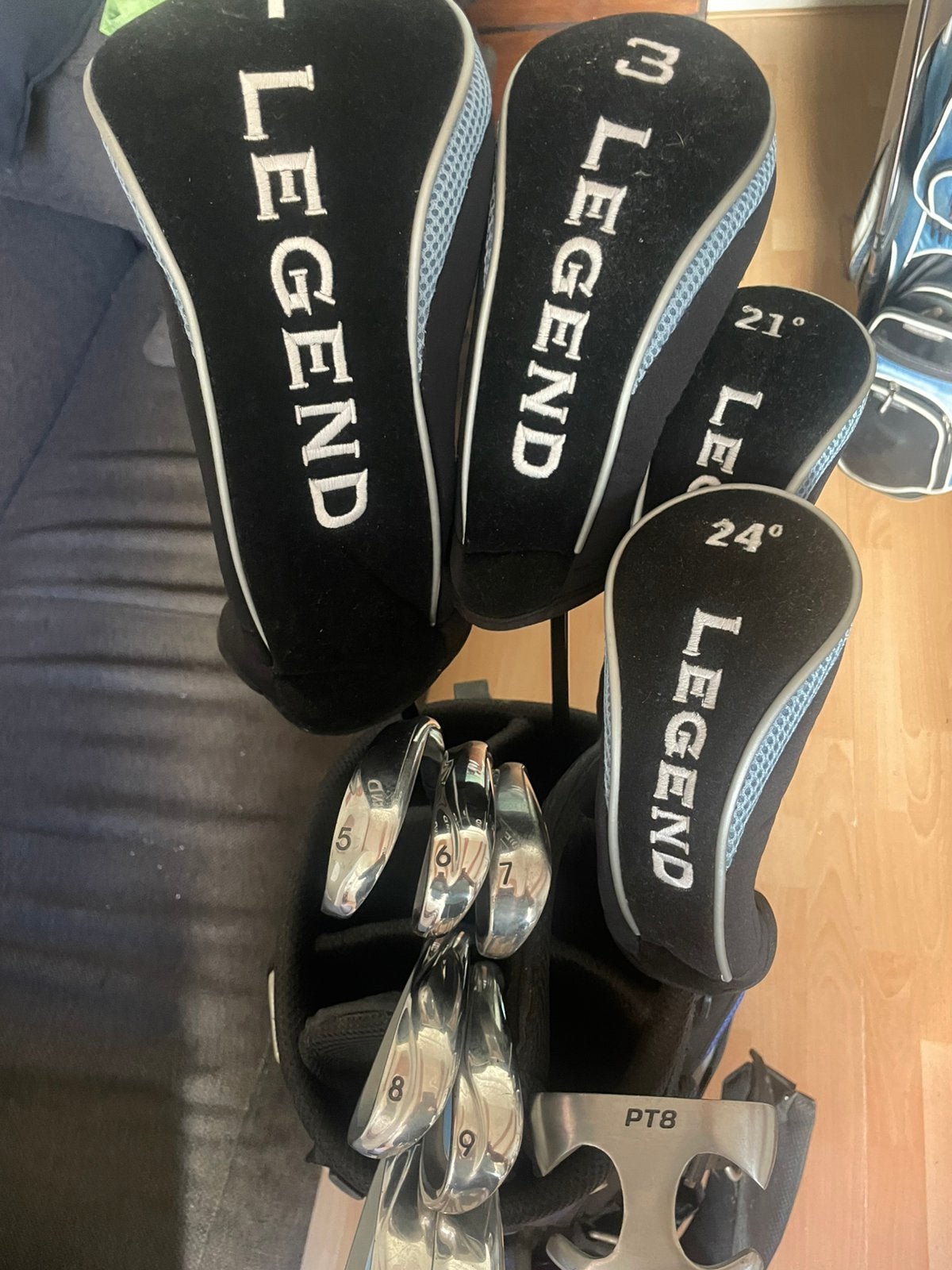 Uitgebreide Legend damesset met standbag.LINKSHANDIG