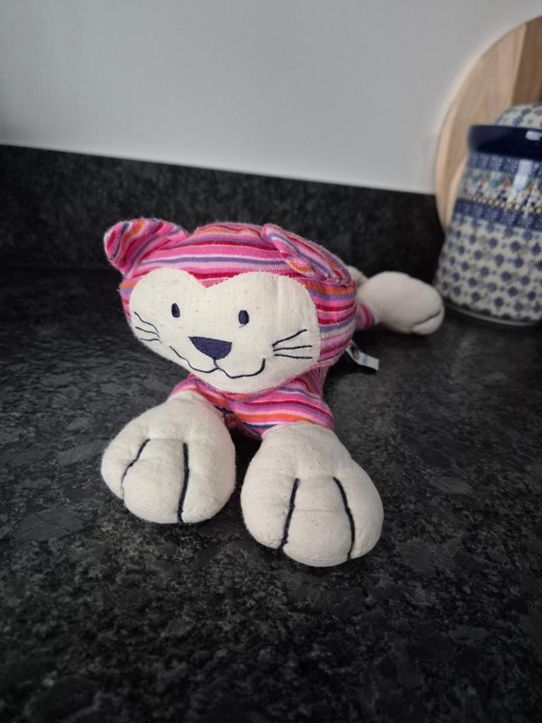 Jellycat - Knuffel Poes Pink Stripey Cat, Ophalen of Verzenden
