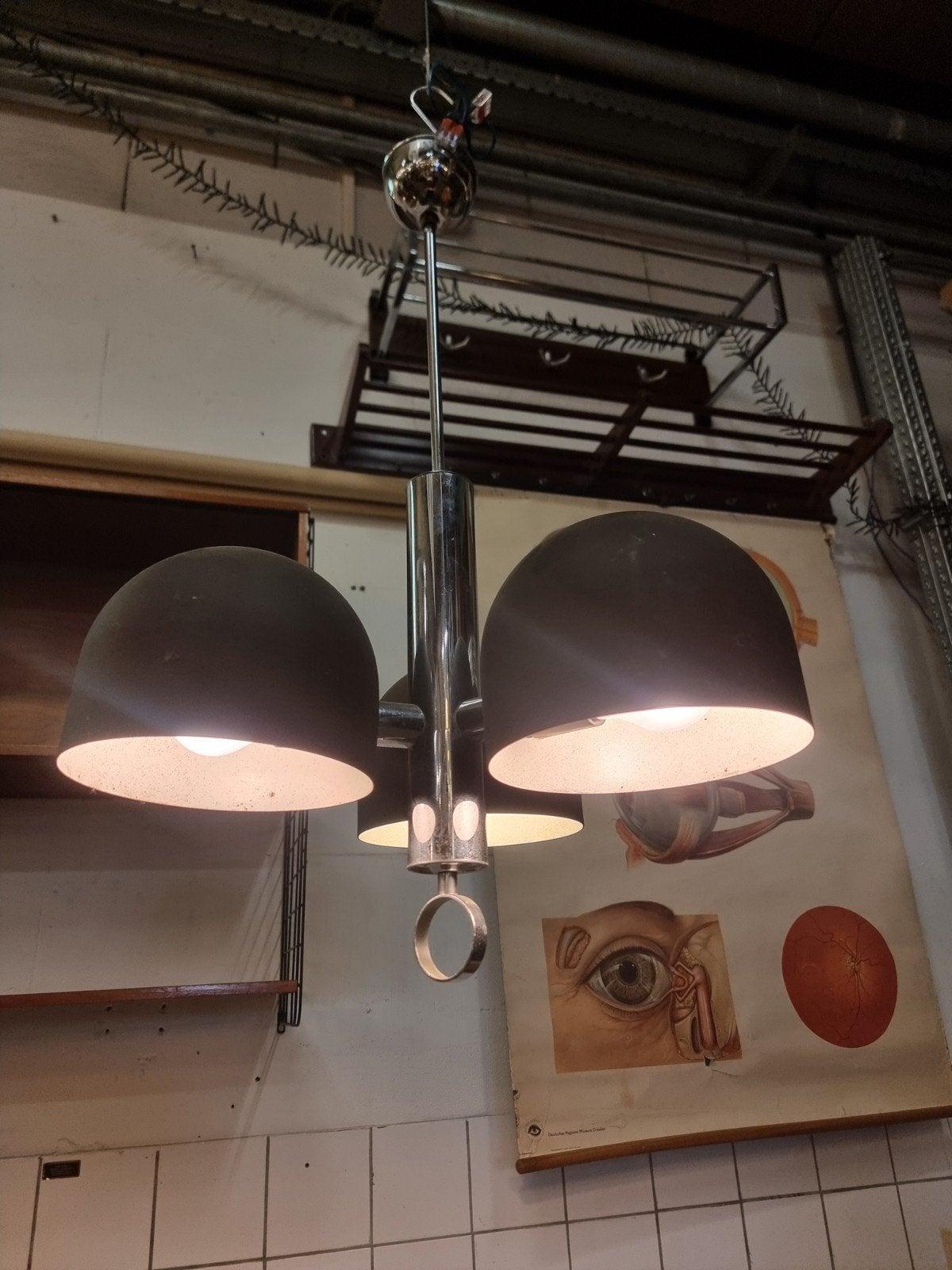 vintage hanglamp Egon Hillebrand jaren 70, Ophalen of Verzenden, ,, ,, ,