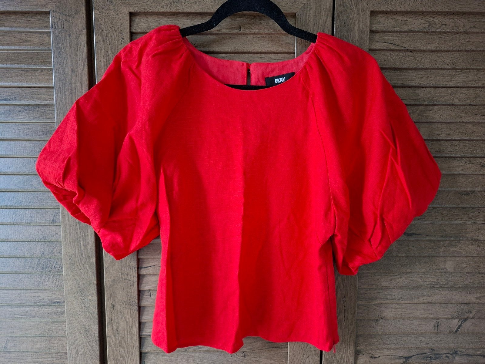 DKNY | Rode blouse | Maat S, Maat 38/40 (M), DKNY, Ophalen of Verzenden, Zo goed als nieuw