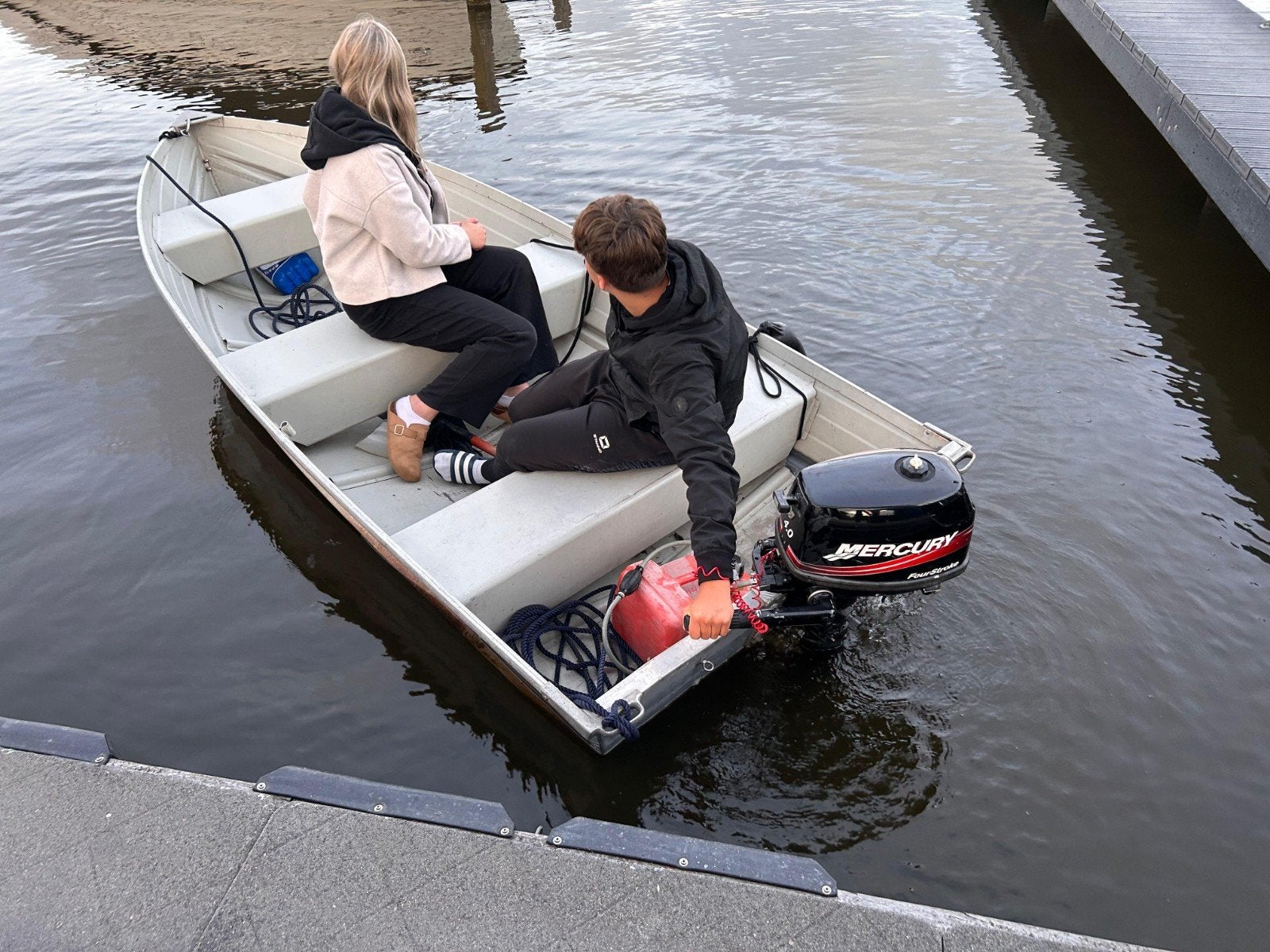 Quicksilver aluminium boot, Ophalen, Tot 10 pk, Aluminium, Buitenboordmotor