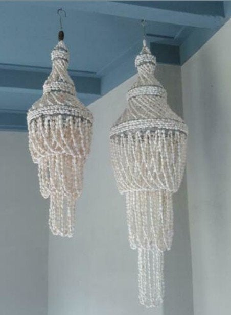 Schelpenhanger schelpenlamp overkapping ibiza veranda, T, Nieuw, Ophalen of Verzenden, N