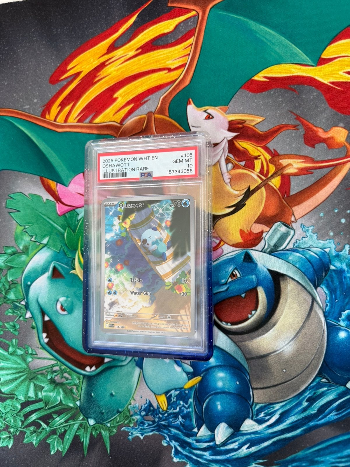 Oshawott #105 PSA 10 Pop 400, Hobby en Vrije tijd, Verzamelkaartspellen | Yu-gi-Oh!, Ophalen of Verzenden, Zo goed als nieuw