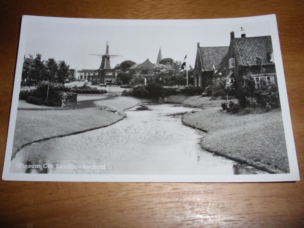 Winsum Chr Landbouwschool School Molen, Verzamelen, Verzenden, 1960 tot 1980, Gelopen, Groningen