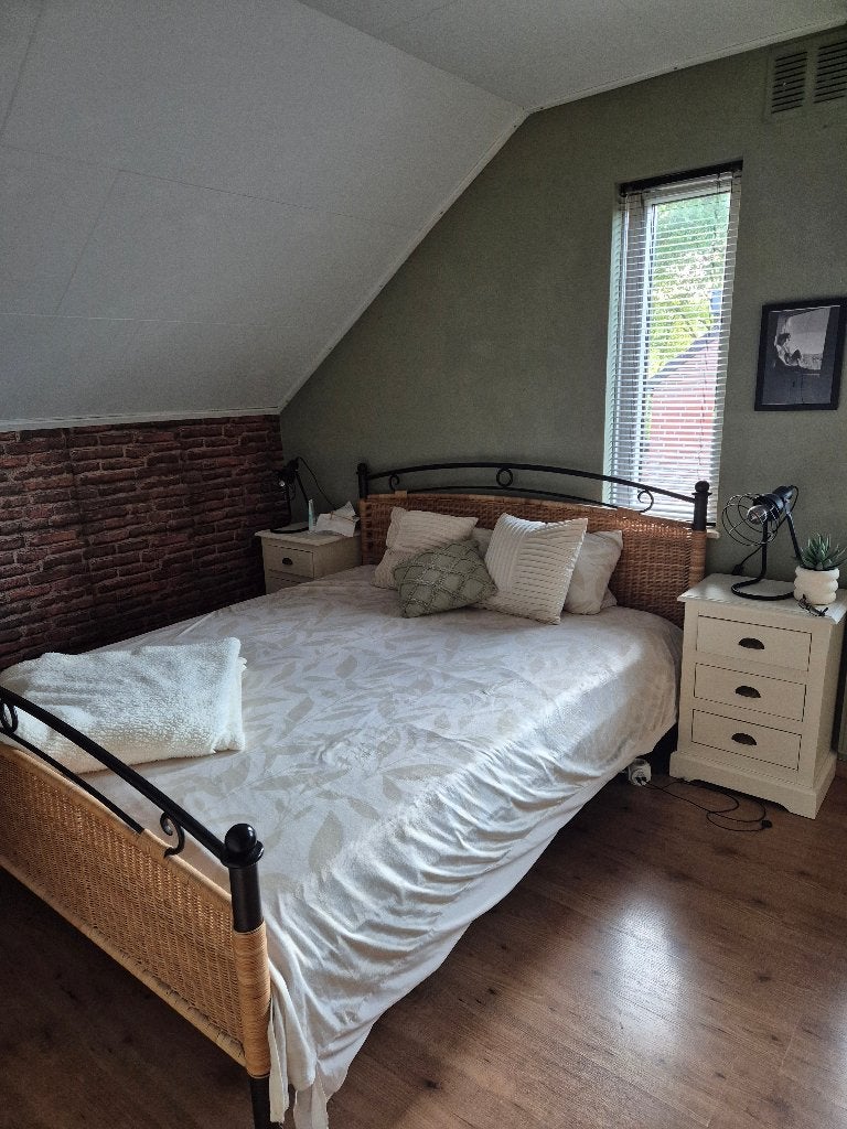 Auping tweepersoonsbed 160x200 met verstelbare lattenbodem, Ophalen, Zwart, Tweepersoons, 200 cm