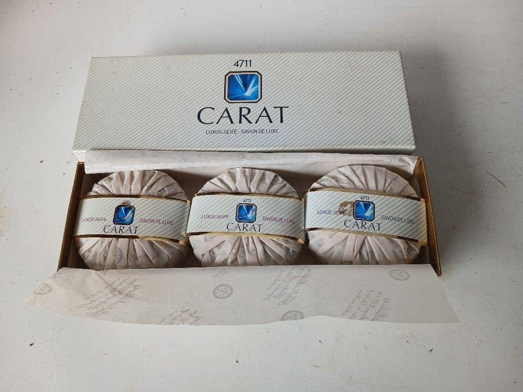 VINTAGE  geschenkdoos 4711 CARAT zeep 3 x 100 gram, Verzenden, Nieuw, Overige typen, Gevuld