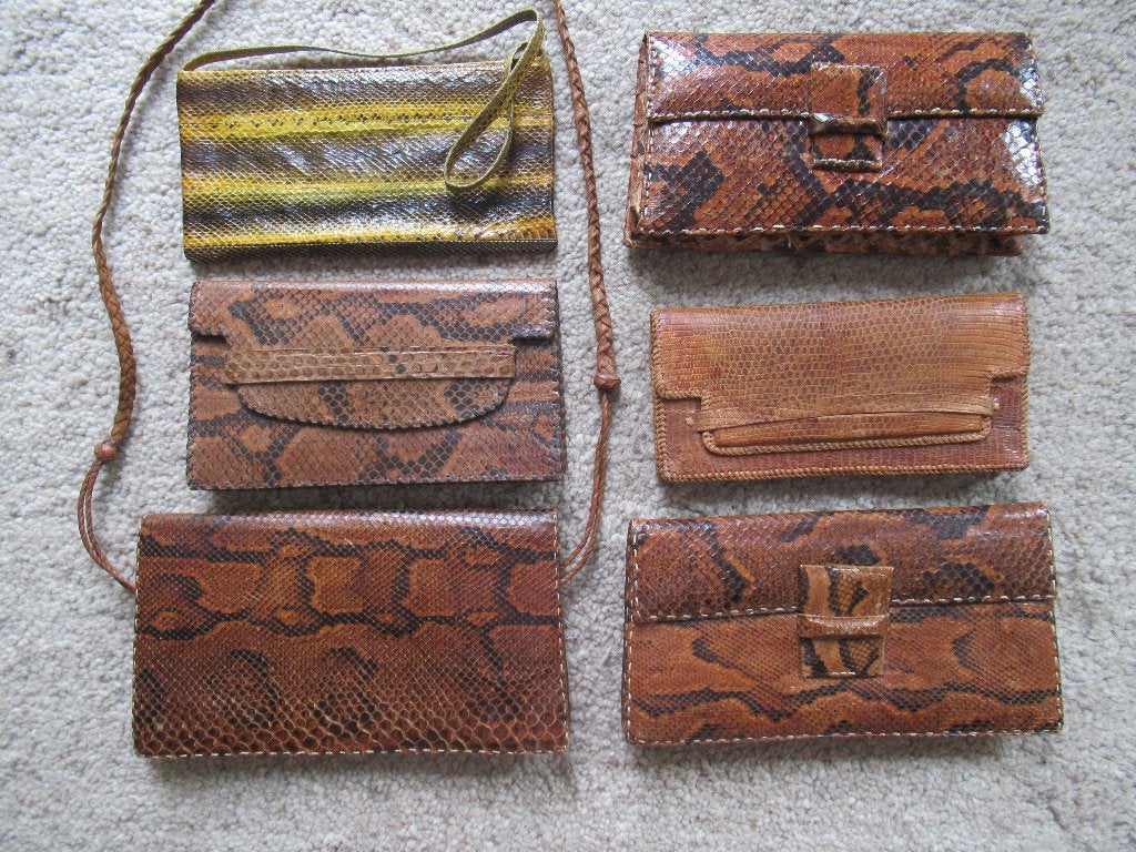 TASSEN  Antiek onbeschadigd 6 stuks leer € 20 p stuk, Antiek en Kunst, Antiek | Kleding en Accessoires, Ophalen of Verzenden