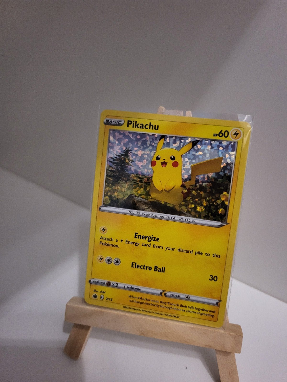 Pikachu kaart holografies, Hobby en Vrije tijd, Verzamelkaartspellen | Pokémon, Ophalen of Verzenden